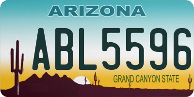 AZ license plate ABL5596