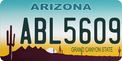 AZ license plate ABL5609