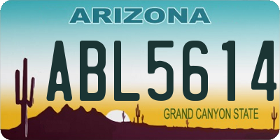 AZ license plate ABL5614