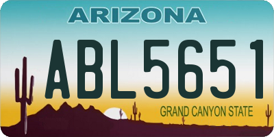 AZ license plate ABL5651