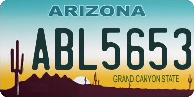 AZ license plate ABL5653