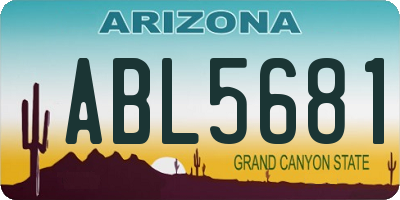 AZ license plate ABL5681