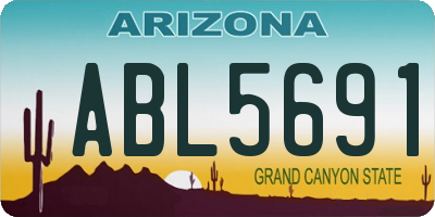 AZ license plate ABL5691