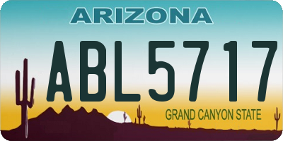 AZ license plate ABL5717
