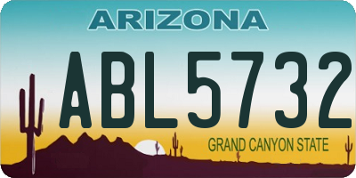 AZ license plate ABL5732