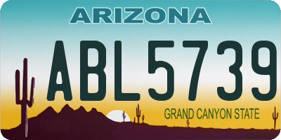 AZ license plate ABL5739