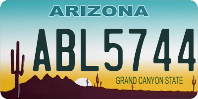 AZ license plate ABL5744