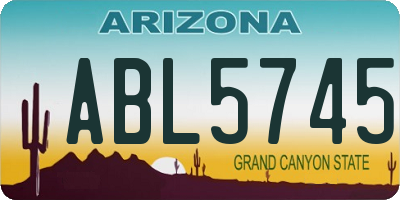 AZ license plate ABL5745