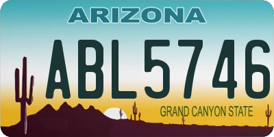 AZ license plate ABL5746