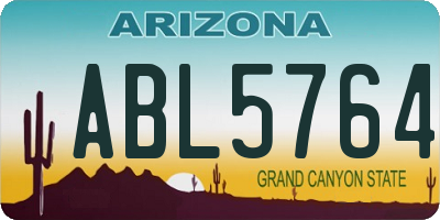 AZ license plate ABL5764