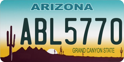 AZ license plate ABL5770