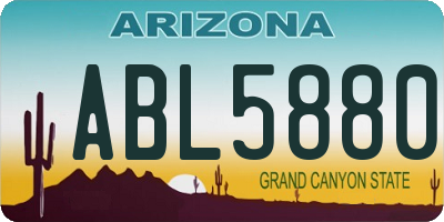 AZ license plate ABL5880