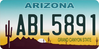 AZ license plate ABL5891