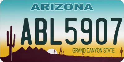 AZ license plate ABL5907