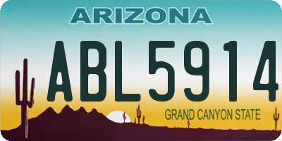 AZ license plate ABL5914