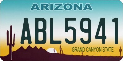 AZ license plate ABL5941