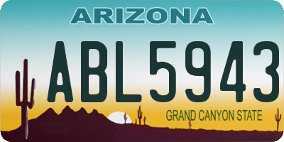 AZ license plate ABL5943