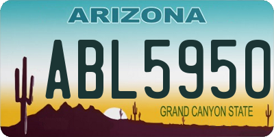 AZ license plate ABL5950