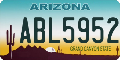 AZ license plate ABL5952