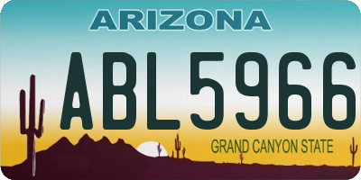 AZ license plate ABL5966