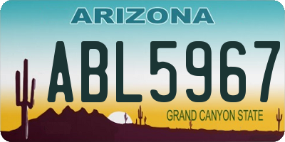 AZ license plate ABL5967