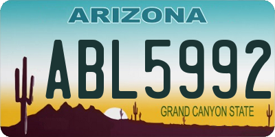AZ license plate ABL5992