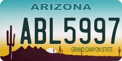 AZ license plate ABL5997