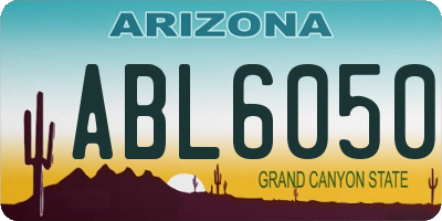 AZ license plate ABL6050