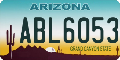 AZ license plate ABL6053