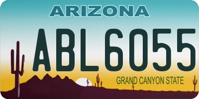 AZ license plate ABL6055