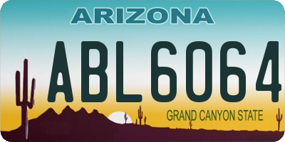 AZ license plate ABL6064