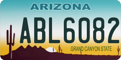 AZ license plate ABL6082