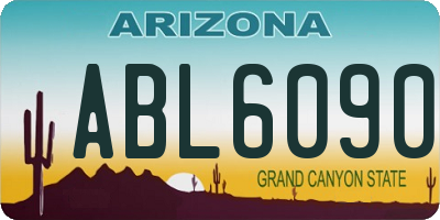 AZ license plate ABL6090