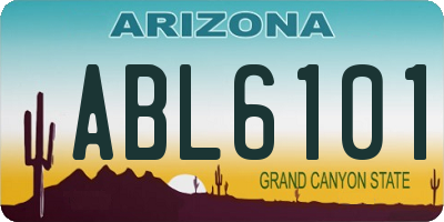 AZ license plate ABL6101