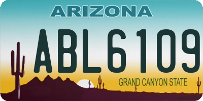 AZ license plate ABL6109