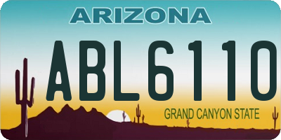 AZ license plate ABL6110