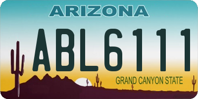AZ license plate ABL6111