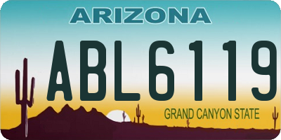 AZ license plate ABL6119