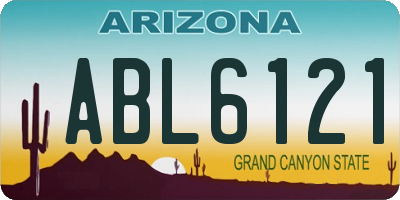 AZ license plate ABL6121