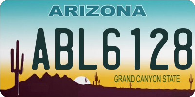 AZ license plate ABL6128