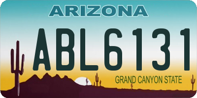 AZ license plate ABL6131