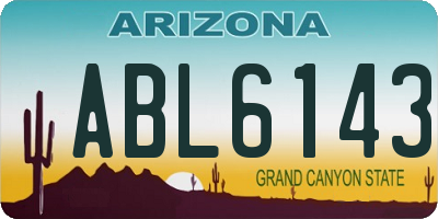 AZ license plate ABL6143