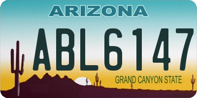 AZ license plate ABL6147
