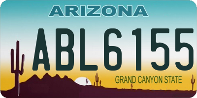 AZ license plate ABL6155