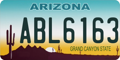 AZ license plate ABL6163