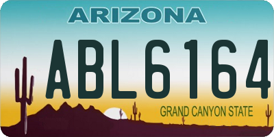 AZ license plate ABL6164