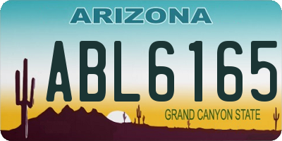 AZ license plate ABL6165
