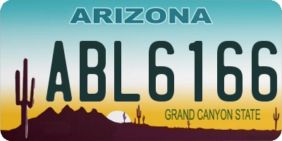 AZ license plate ABL6166
