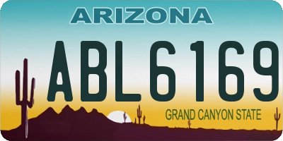 AZ license plate ABL6169