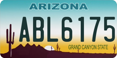 AZ license plate ABL6175